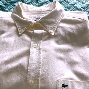 Men’s white Shirt sleeve button down shirt 42